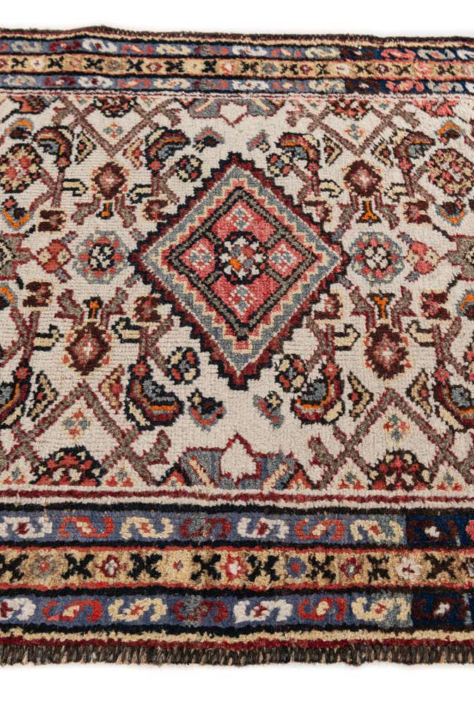 2' 4 x 3' 11 Hand Knotted Hossainabad Wool Rug