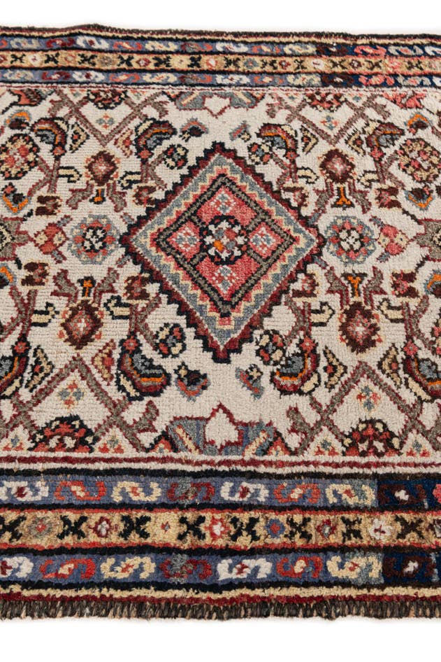 Detail image of 2' 4 x 3' 11 Hand Knotted Hossainabad Wool Rug