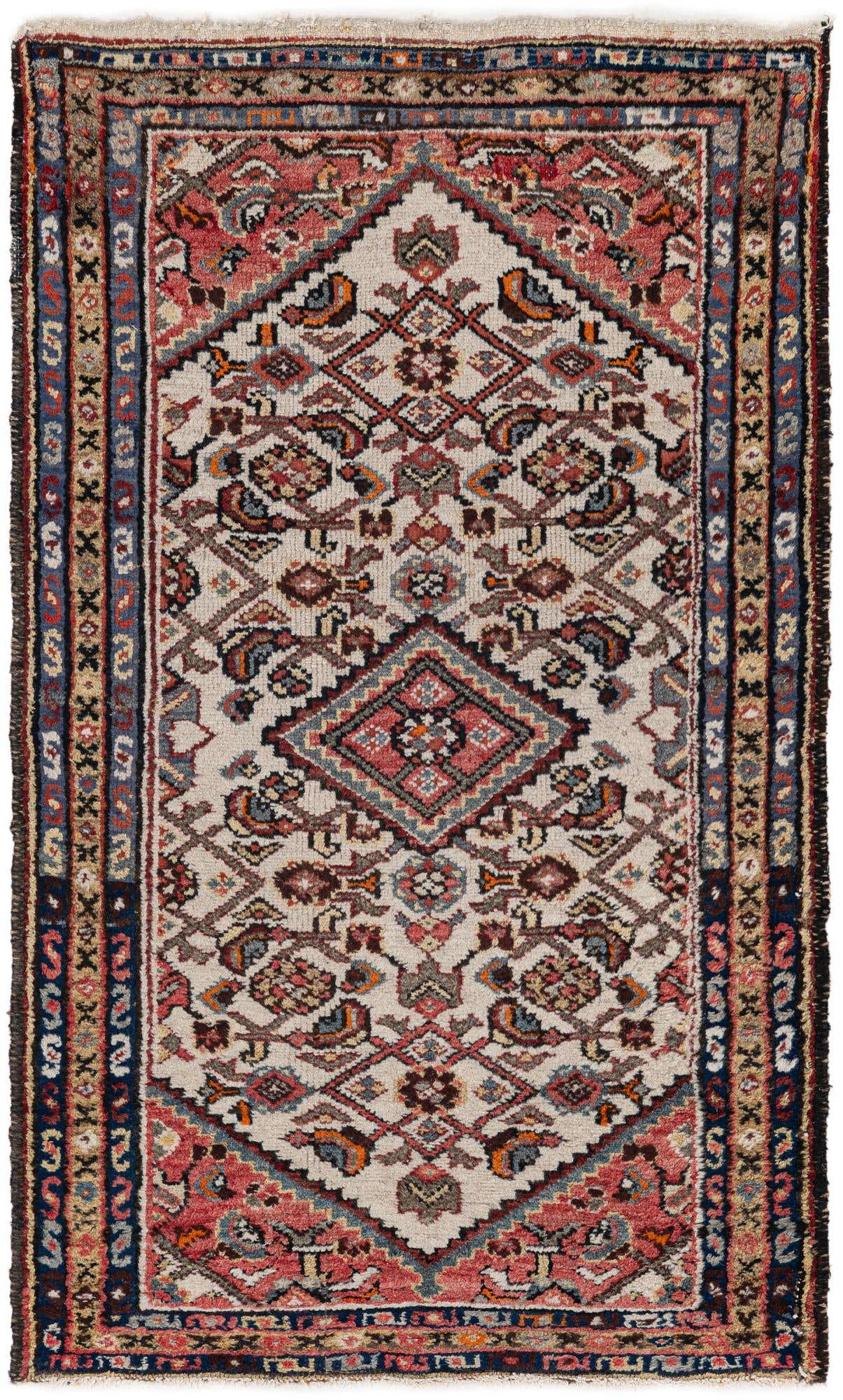 2' 4 x 3' 11 Hand Knotted Hossainabad Wool Rug