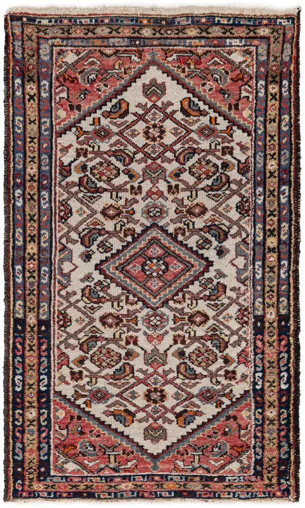 2' 4 x 3' 11 Hand Knotted Hossainabad Wool Rug