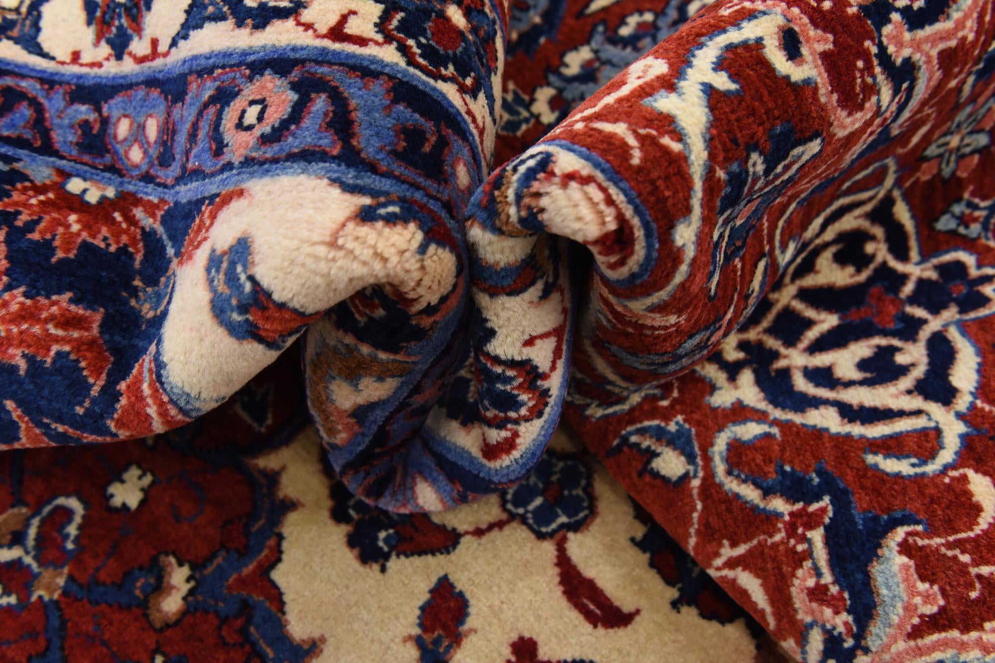 9' 6 x 13' Hand Knotted Isfahan Persian Wool Rug