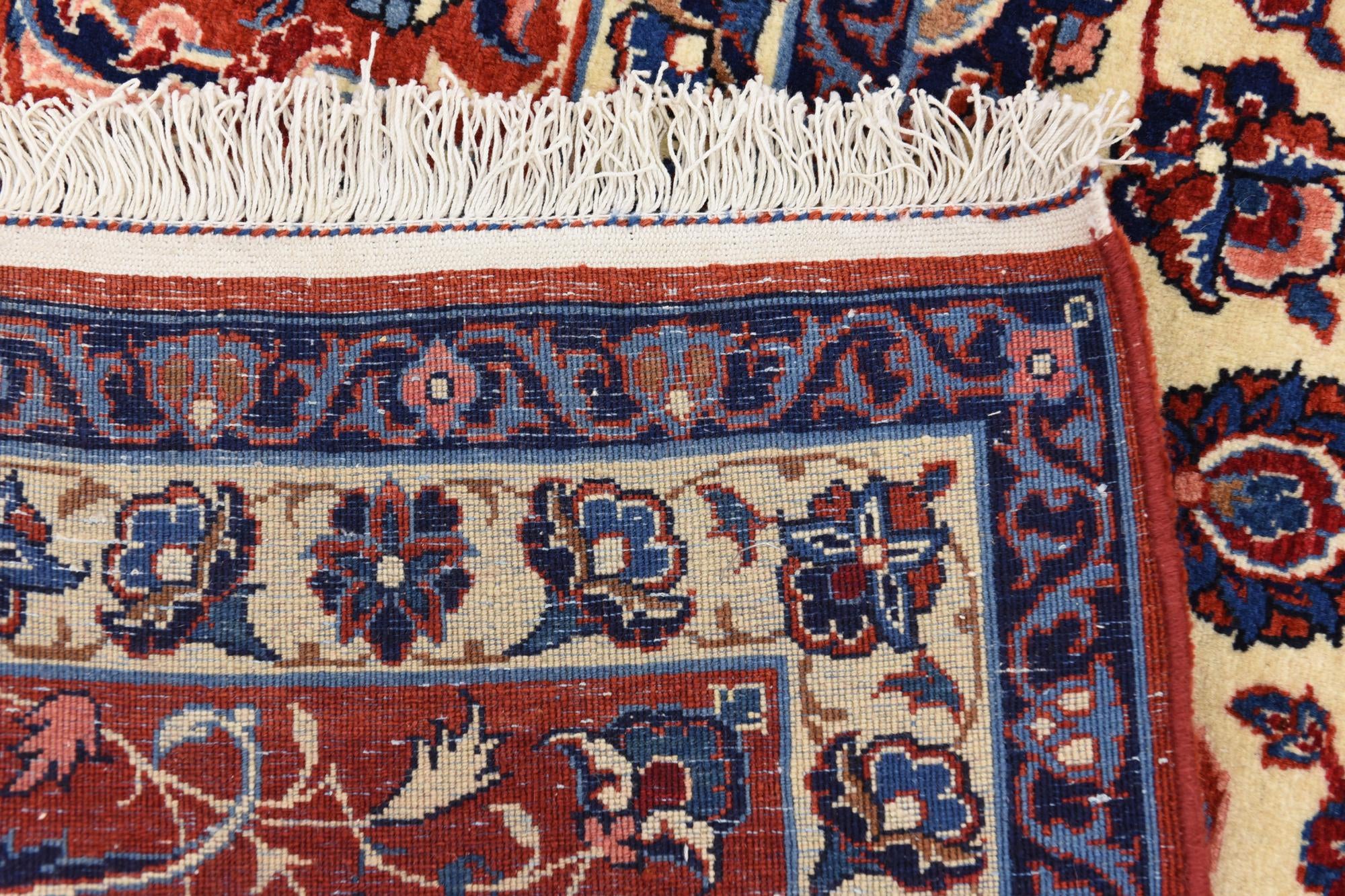 9' 6 x 13' Hand Knotted Isfahan Persian Wool Rug