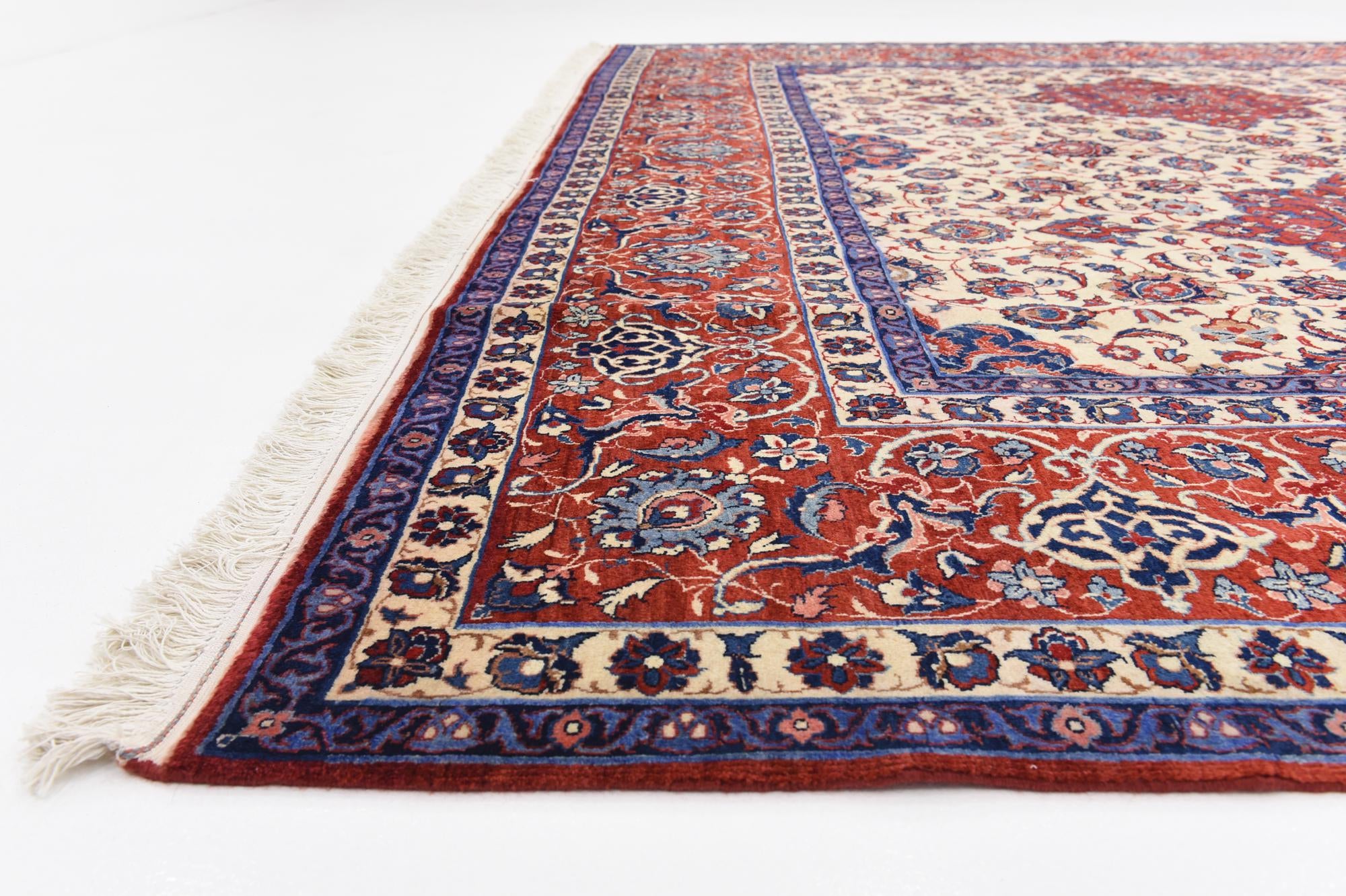 9' 6 x 13' Hand Knotted Isfahan Persian Wool Rug