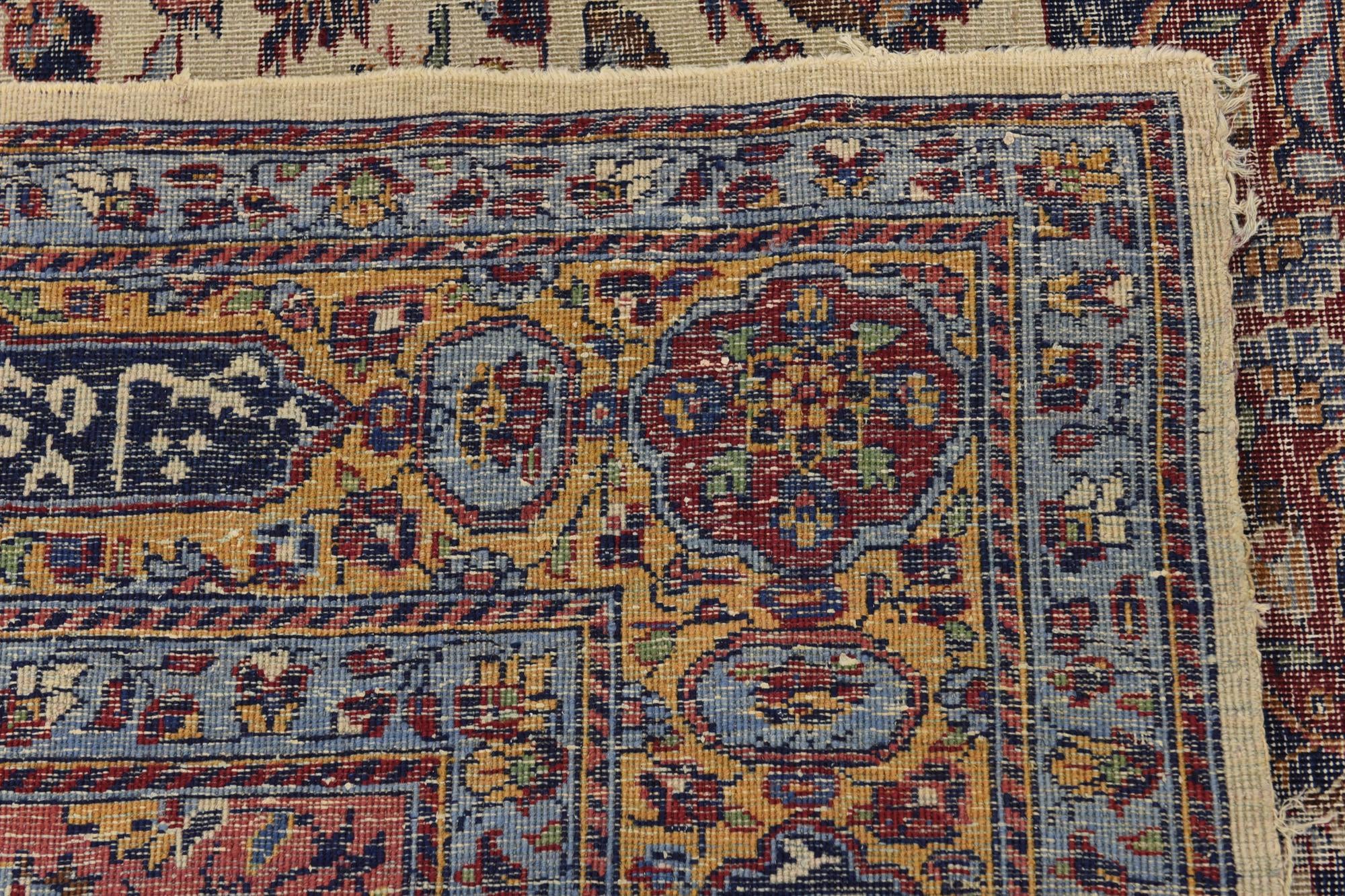6' 4 x 9' 2 Hand Knotted Isfahan Persian Wool Rug