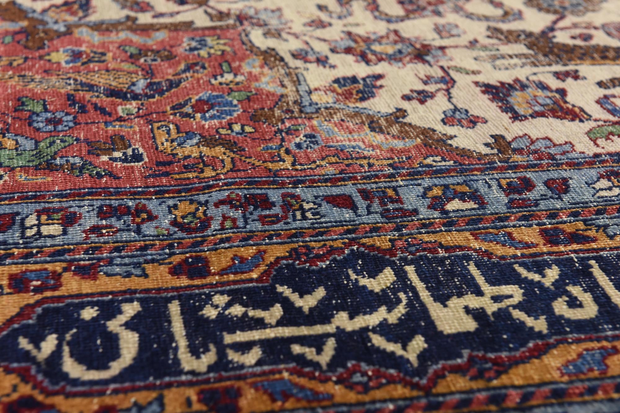 6' 4 x 9' 2 Hand Knotted Isfahan Persian Wool Rug