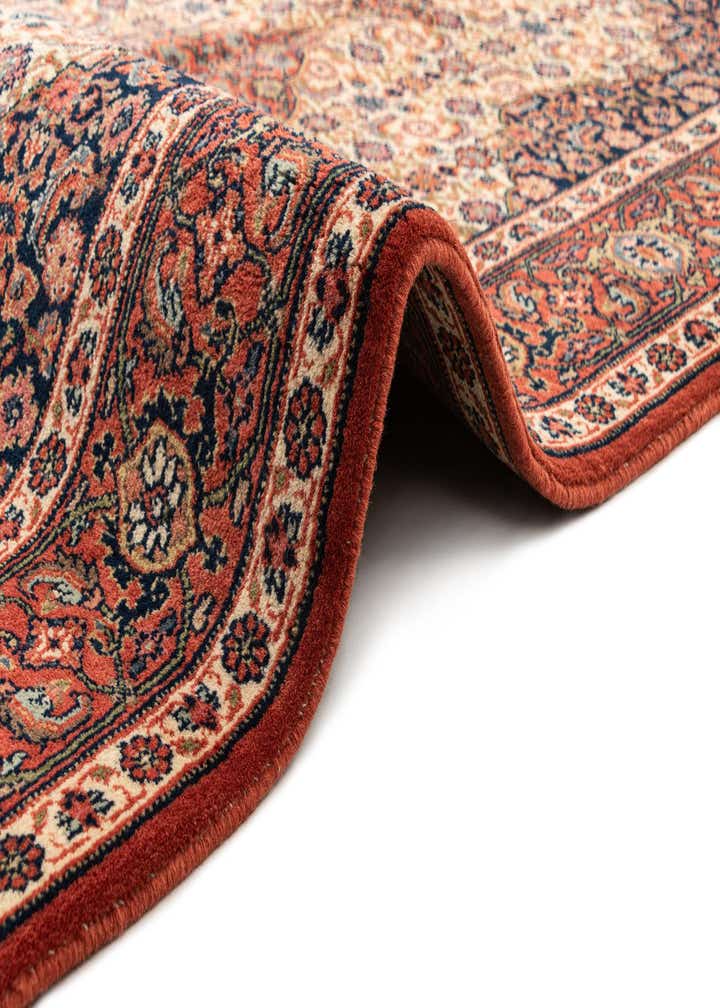 4' 5 x 6' 1 Hand Knotted Isfahan Wool Rug