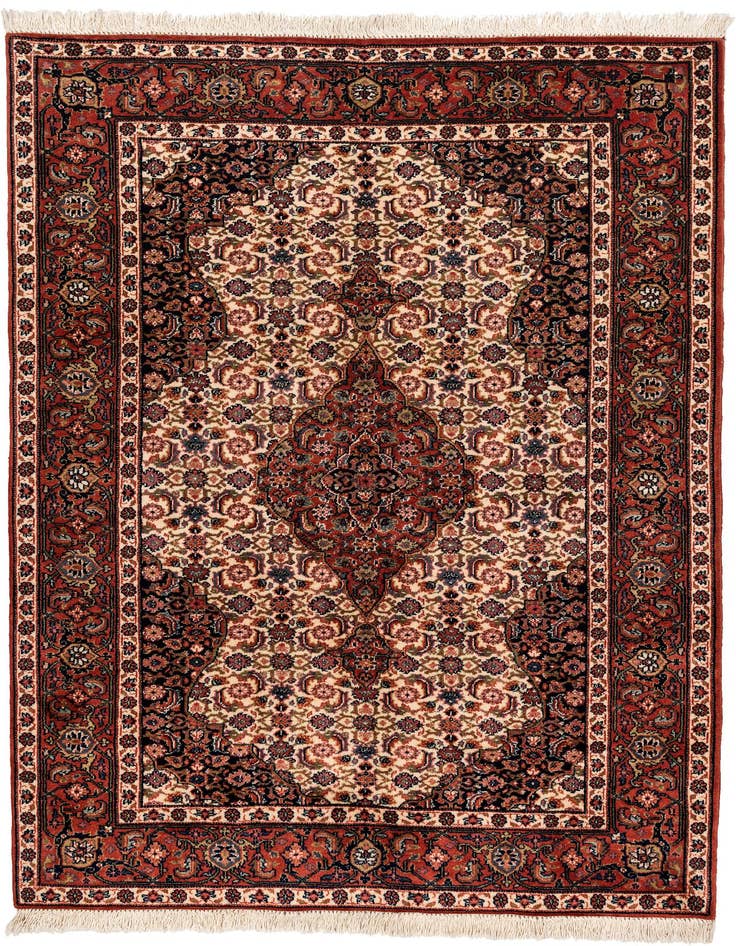 Detail image of 4' 5 x 6' 1 Hand Knotted Isfahan Wool Rug