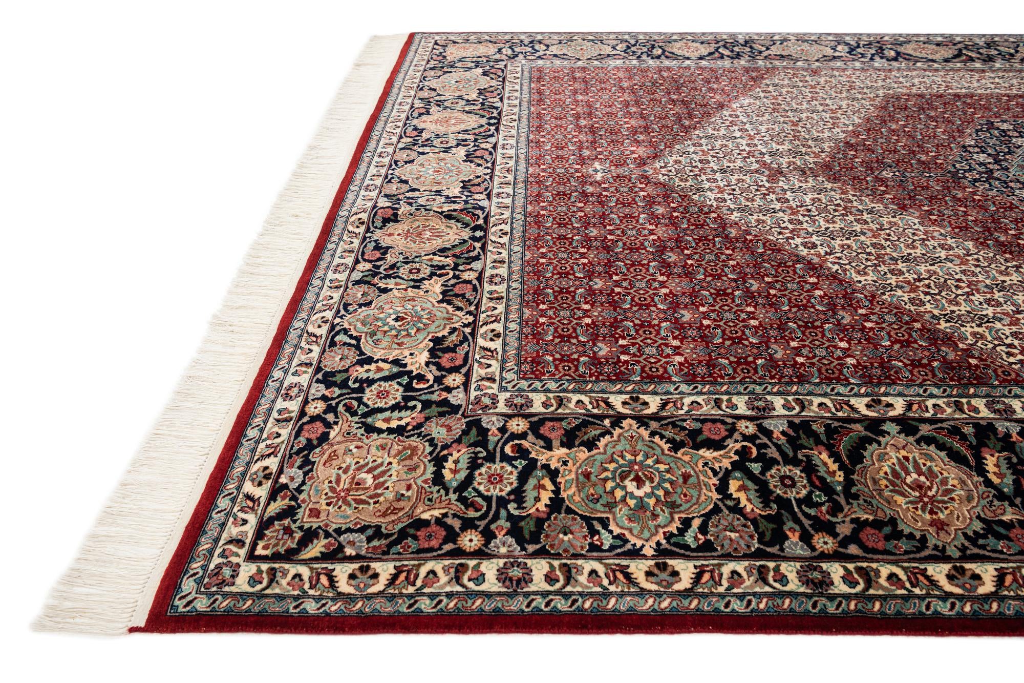 7' 1 x 10' 2 Hand Knotted Isfahan Oriental Wool Rug