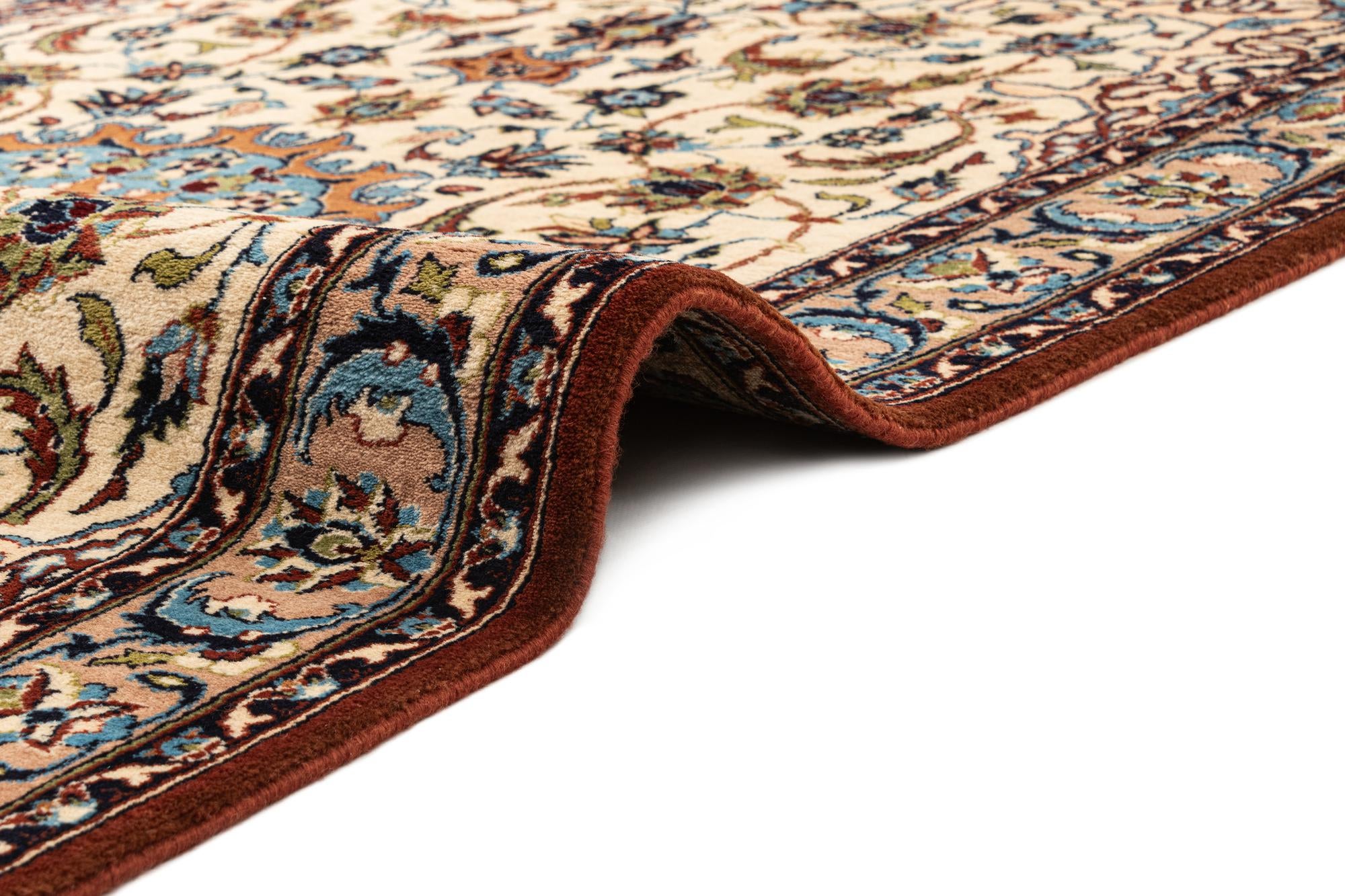 120cm x 190cm anudado a mano Isfahan Alfombra Oriental Lana