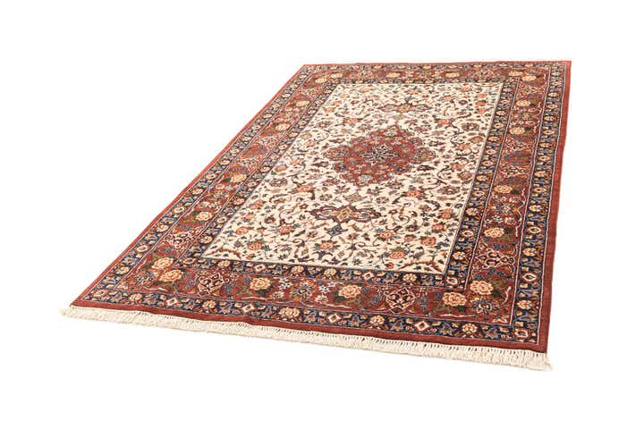 6' 8 x 9' 2 Hand Knotted Isfahan Oriental Wool Rug