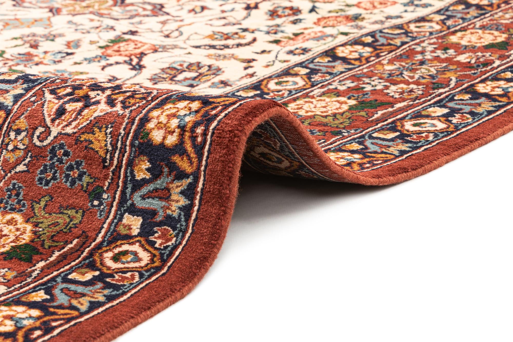 6' 8 x 9' 2 Hand Knotted Isfahan Oriental Wool Rug