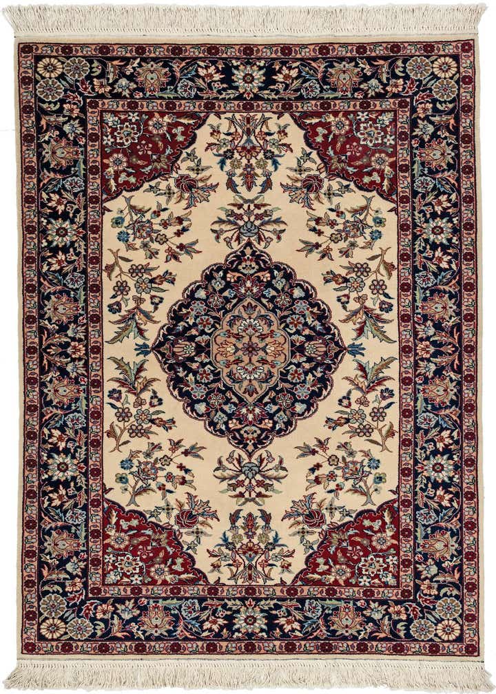 3' 4 x 5' 4 Hand Knotted Isfahan Oriental Wool Rug