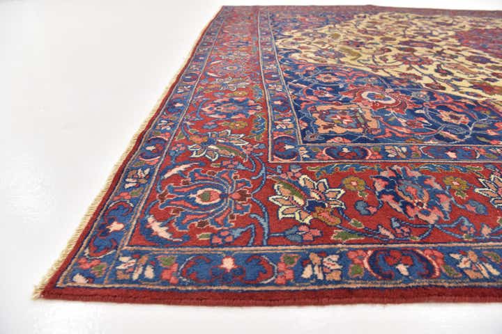 8' 7 x 11' 4 Hand Knotted Isfahan Persian Wool Rug