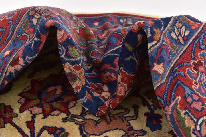 8' 7 x 11' 4 Hand Knotted Isfahan Persian Wool Rug