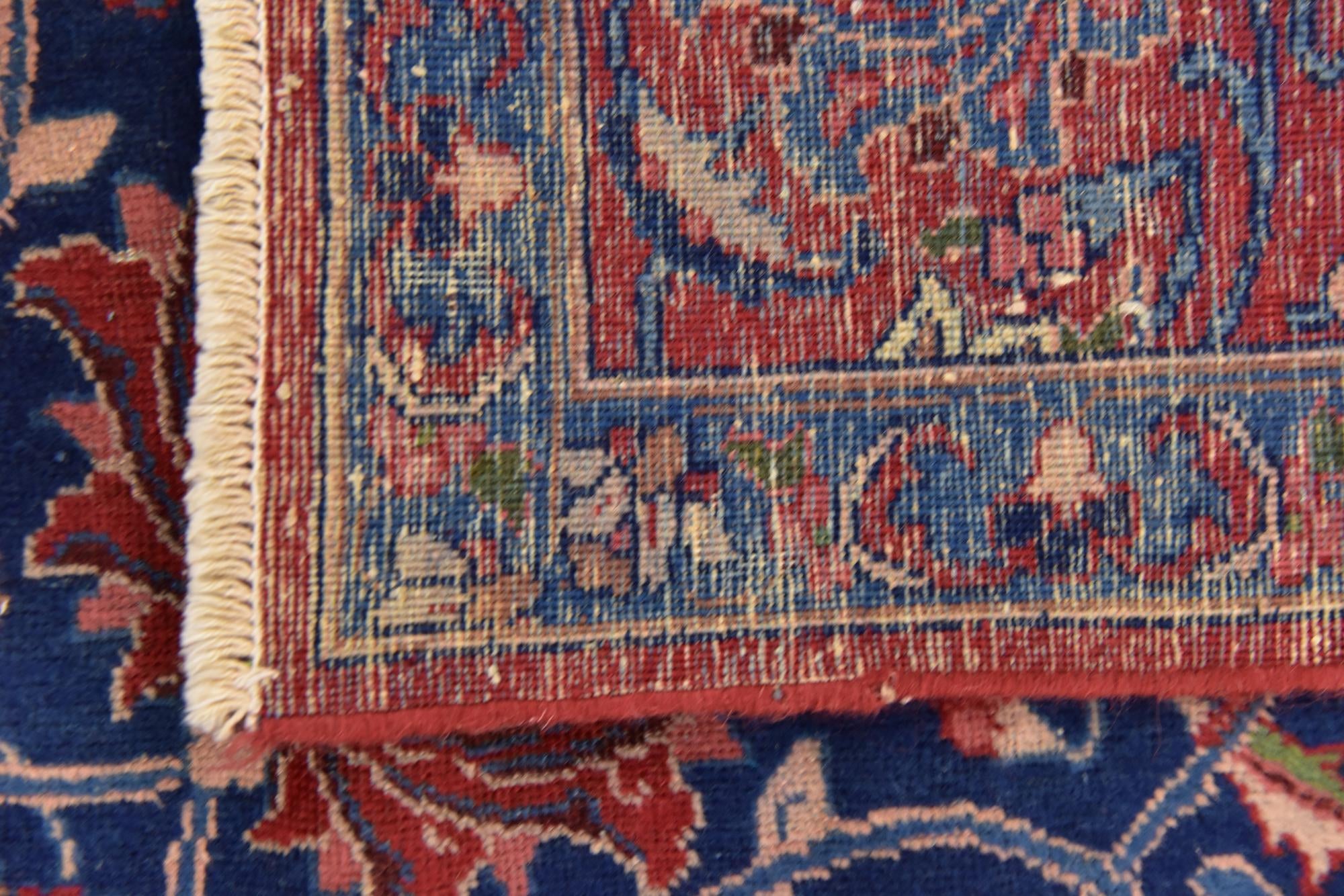 8' 7 x 11' 4 Hand Knotted Isfahan Persian Wool Rug