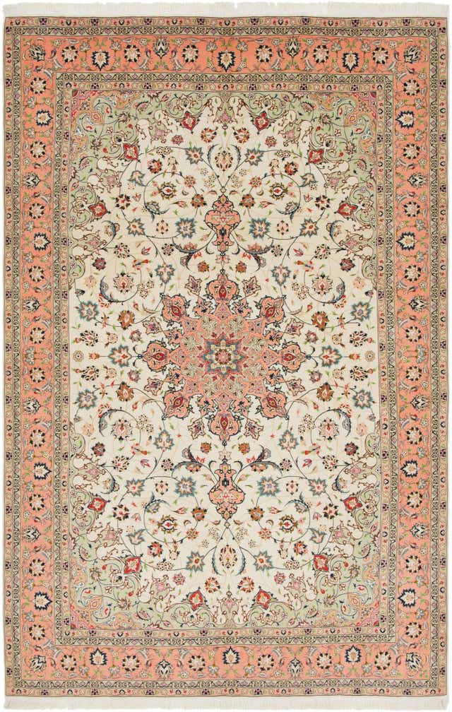6' 5 x 10' 2 Hand Knotted Isfahan Persian Rug