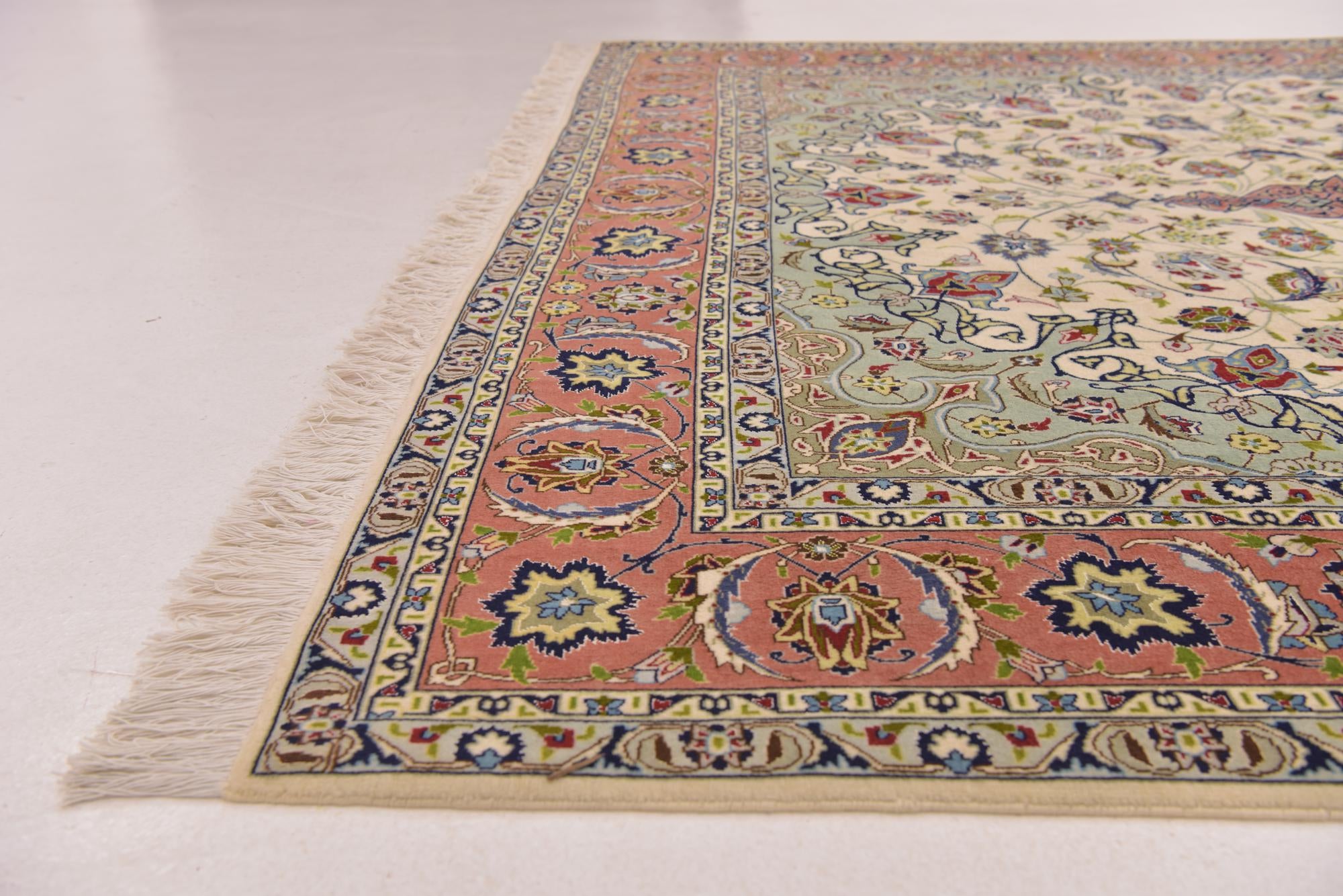 6' 5 x 9' 8 Hand Knotted Isfahan Persian Rug