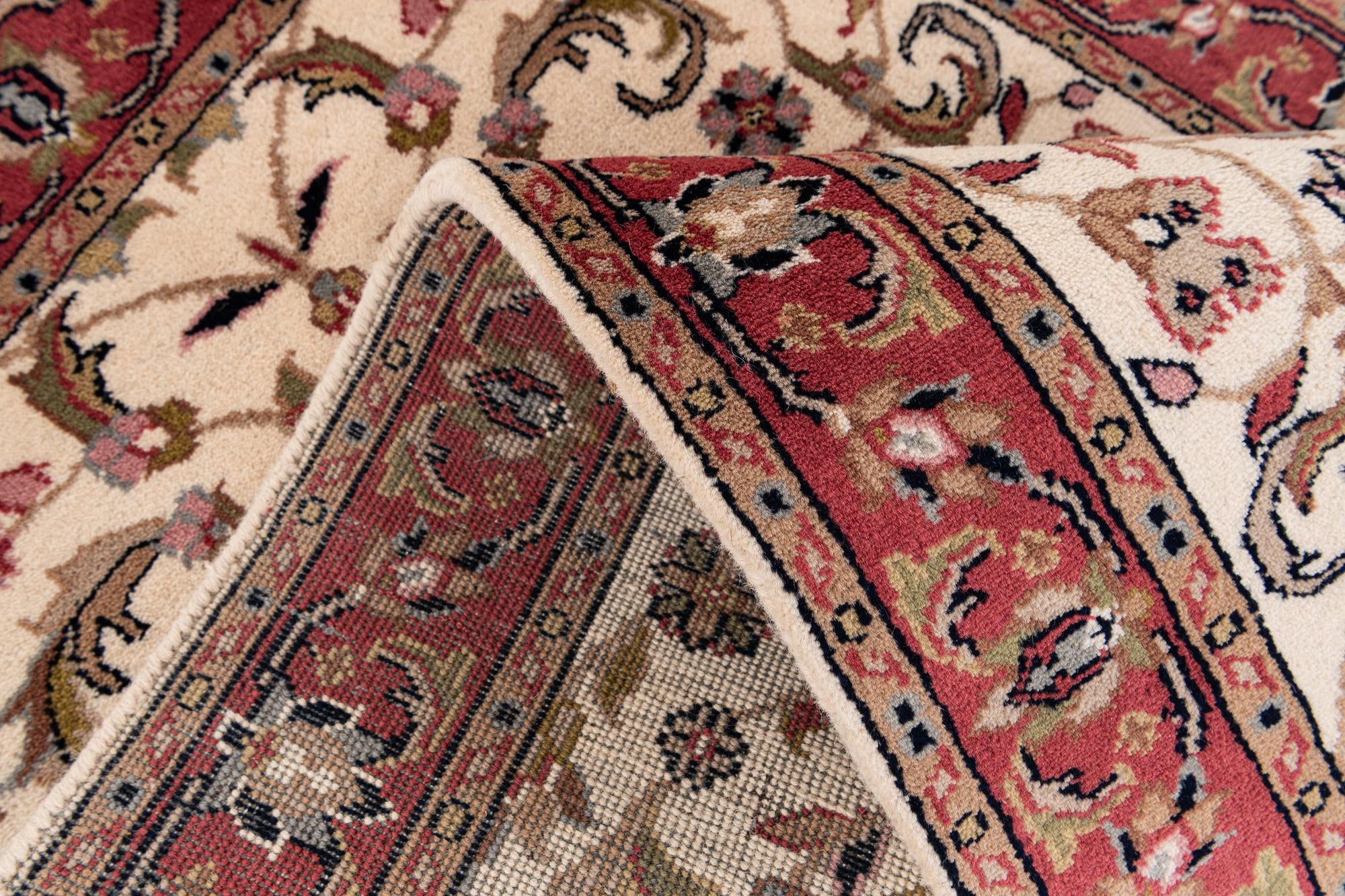 3' x 5' 4 Hand Knotted Isfahan Wool Rug
