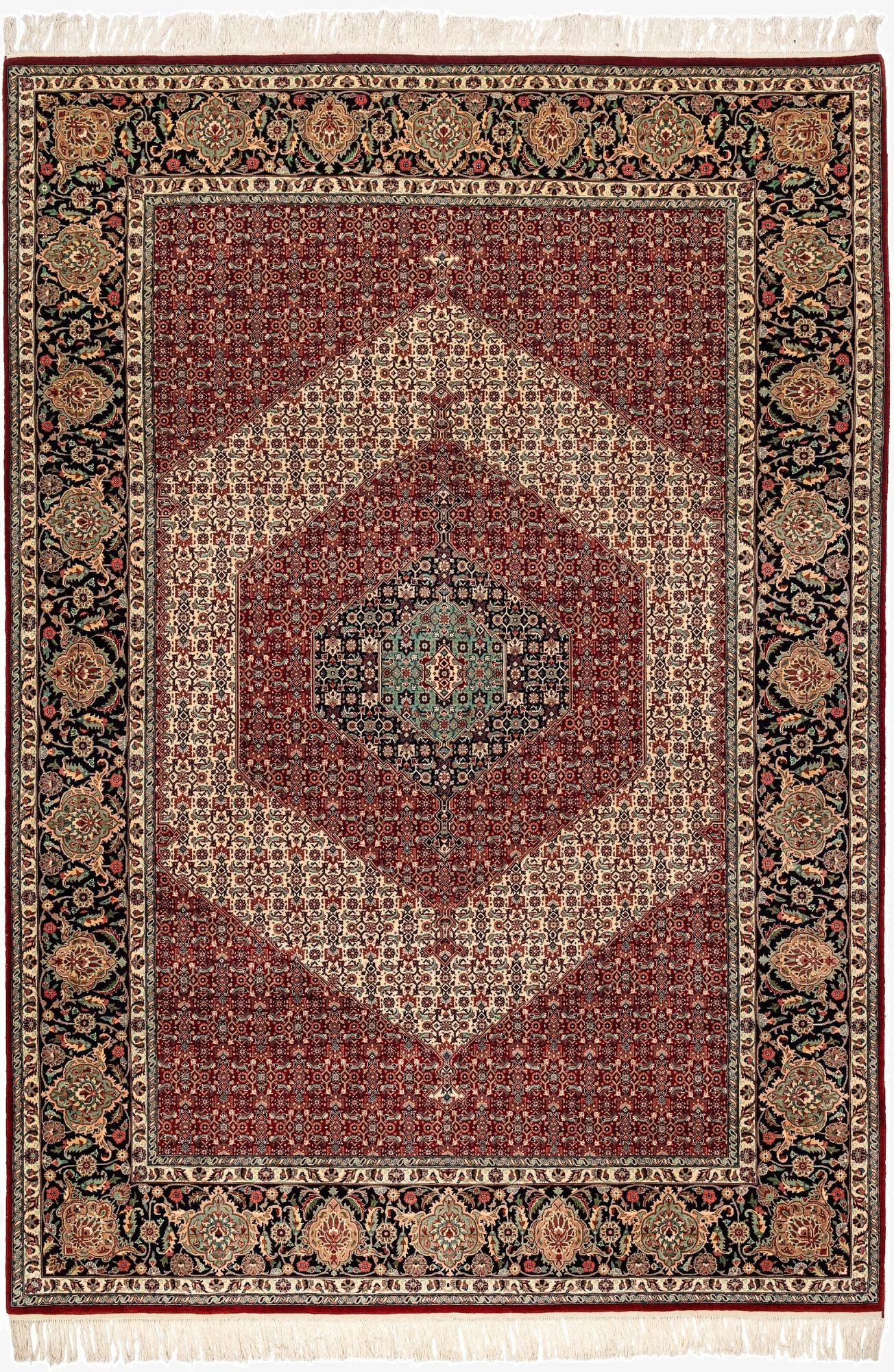 7' 1 x 10' 2  Hand Knotted Isfahan Oriental Wool Rug