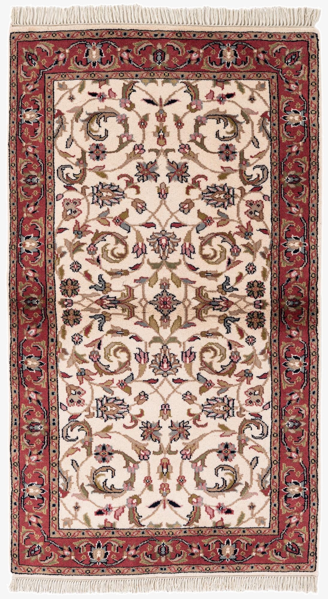 3' x 5' 4  Hand Knotted Isfahan Wool Rug