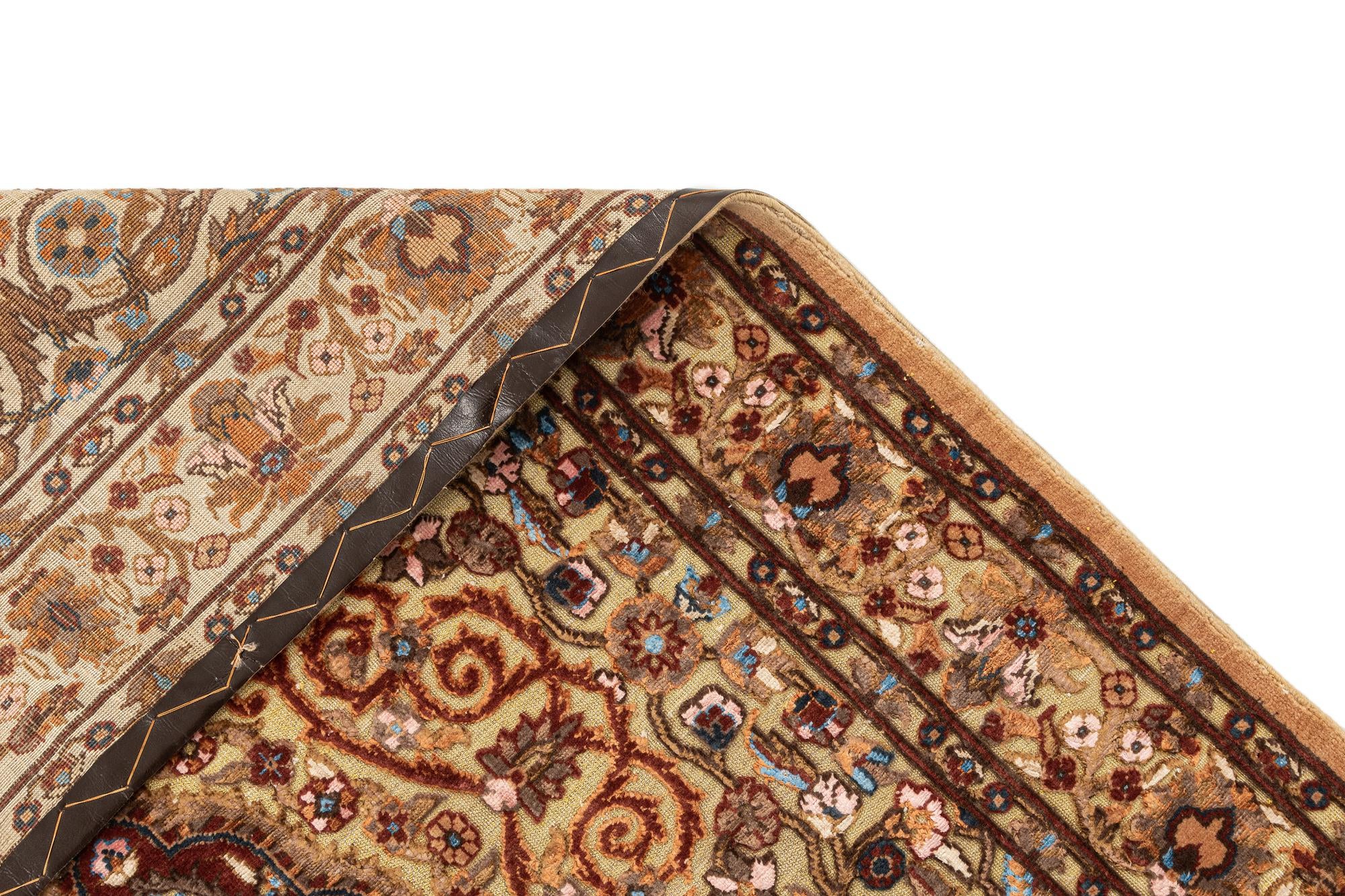 3' 6 x 6' Hand Knotted Jaipur Agra Wool Rug