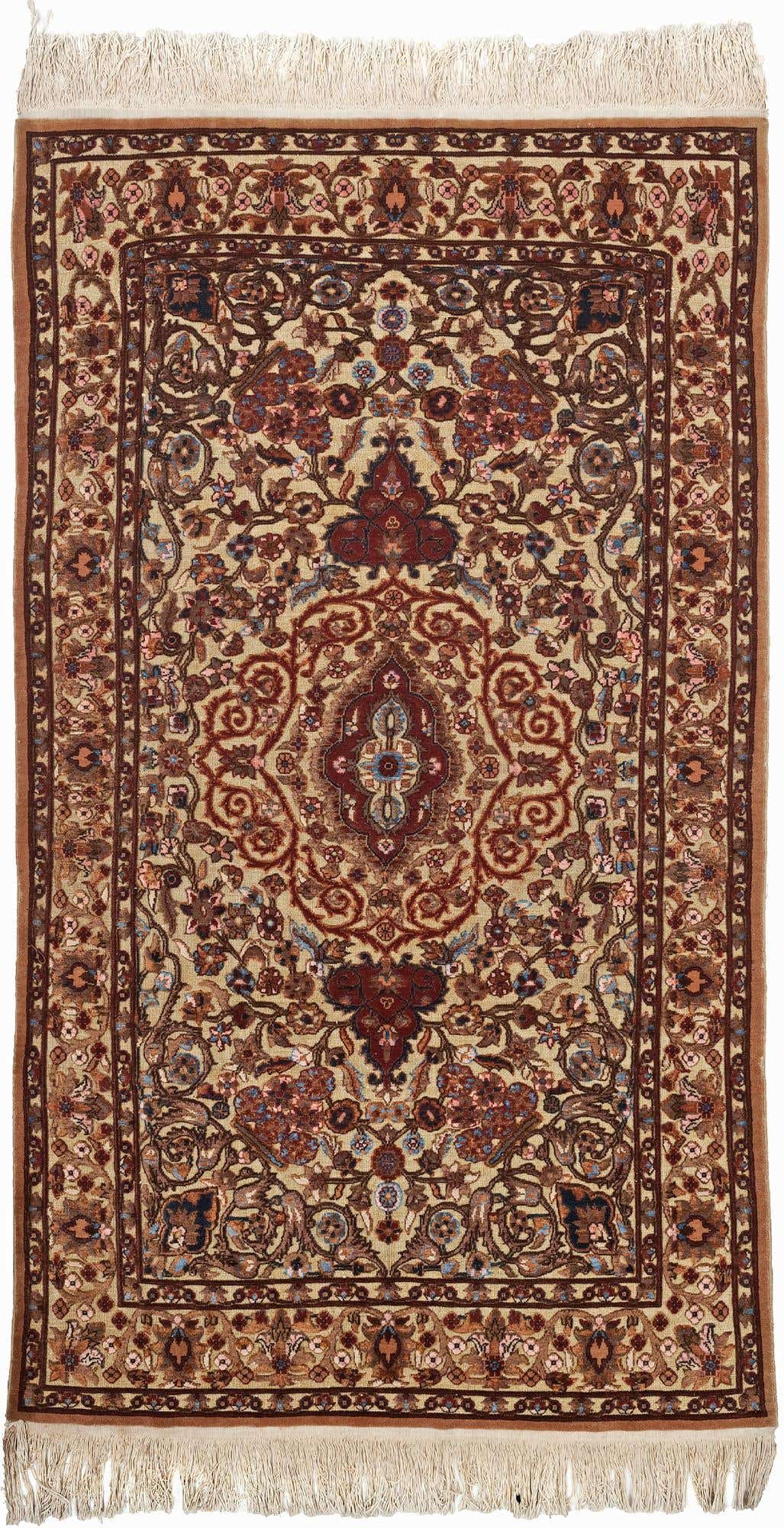 3' 6 x 6' Hand Knotted Jaipur Agra Wool Rug