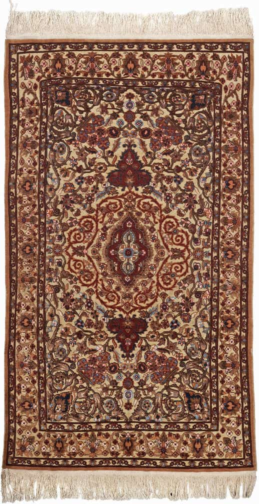 3' 6 x 6' Hand Knotted Jaipur Agra Wool Rug