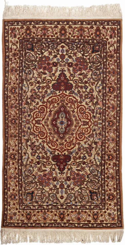 Detail image of 3' 6 x 6' Hand Knotted Jaipur Agra Wool Rug