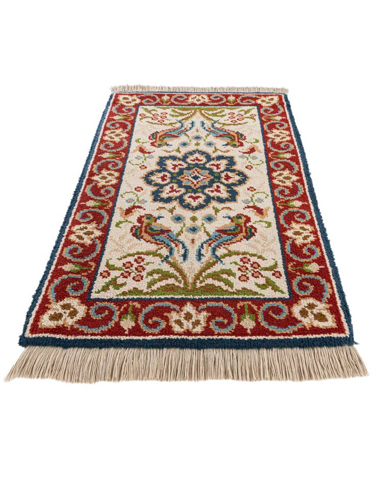 Detail image of 2' 10 x 4' 10 Hand Knotted Jaipur Agra Wool Rug