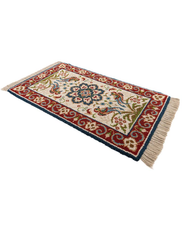 Detail image of 2' 10 x 4' 10 Hand Knotted Jaipur Agra Wool Rug