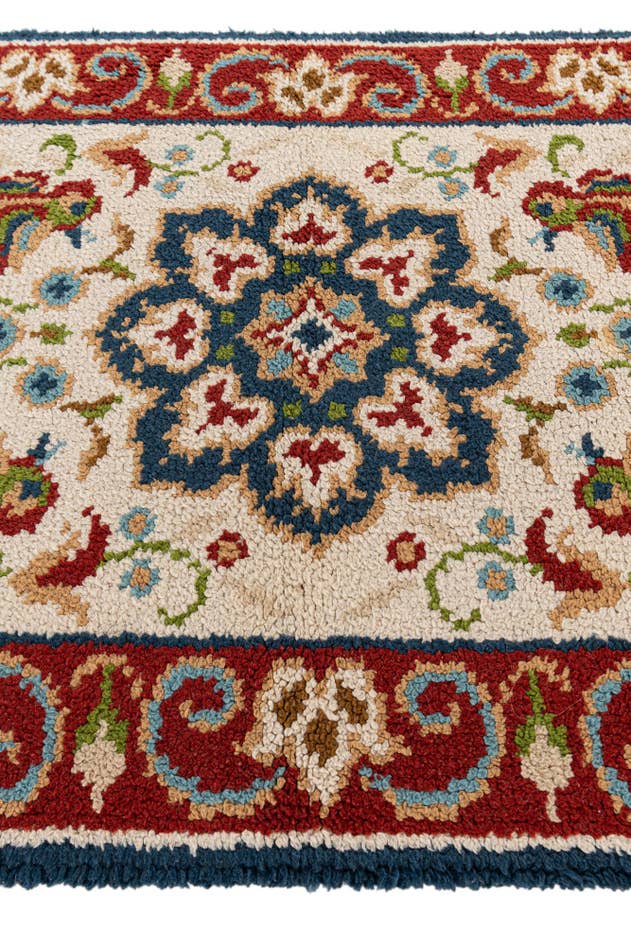 Detail image of 2' 10 x 4' 10 Hand Knotted Jaipur Agra Wool Rug