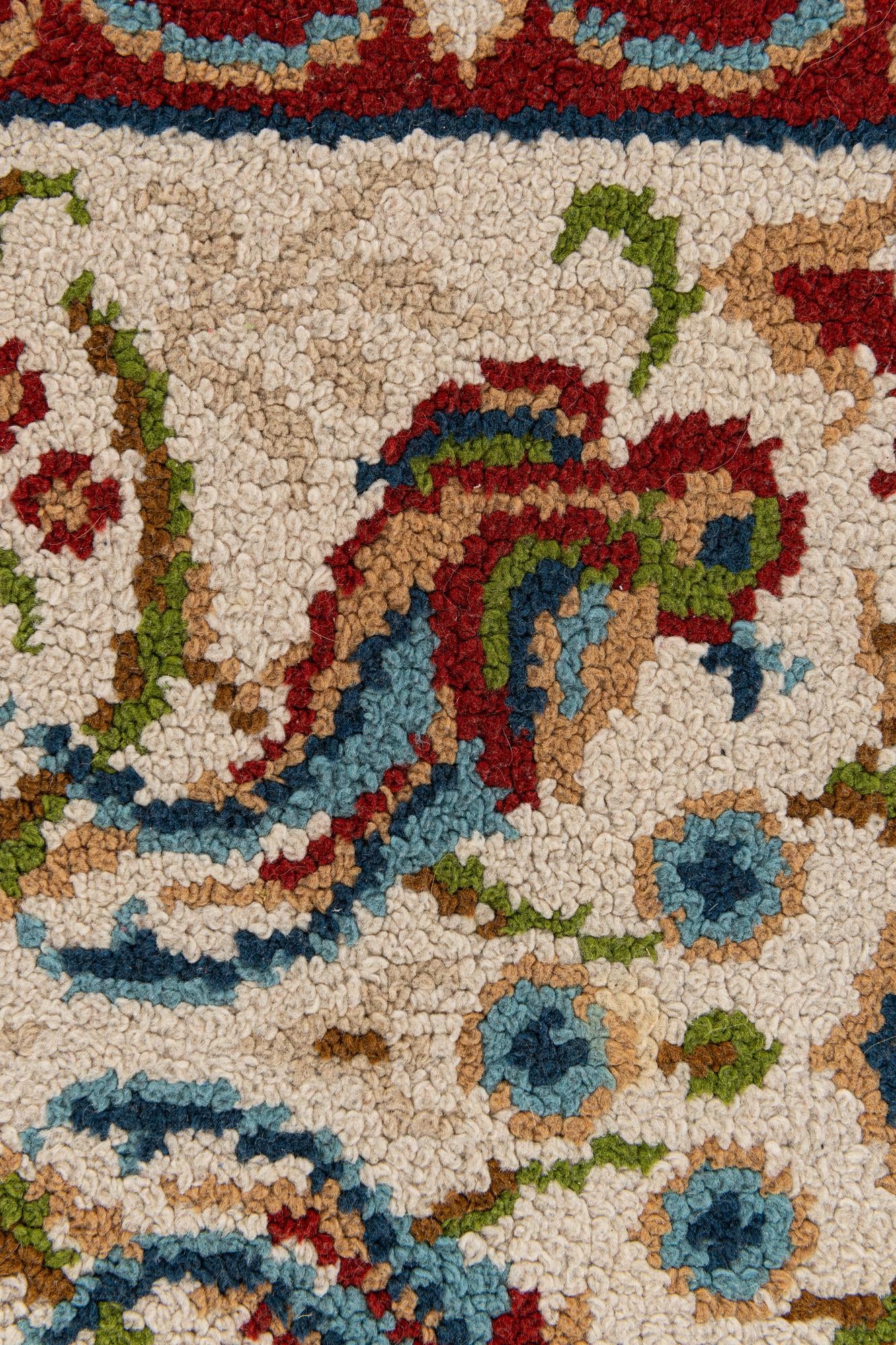 2' 10 x 4' 10 Hand Knotted Jaipur Agra Wool Rug