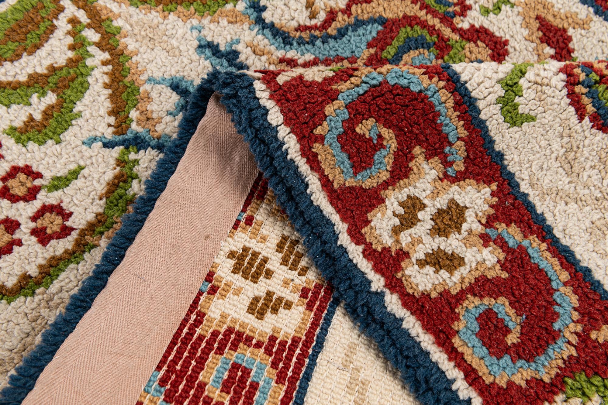 2' 10 x 4' 10 Hand Knotted Jaipur Agra Wool Rug