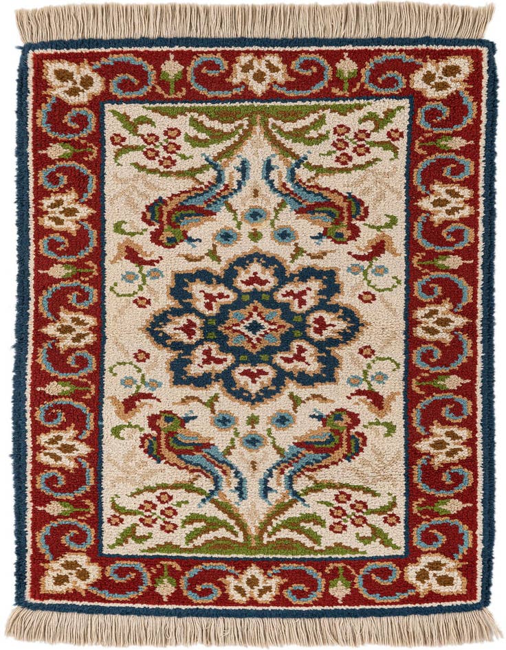 Detail image of 2' 10 x 4' 10 Hand Knotted Jaipur Agra Wool Rug