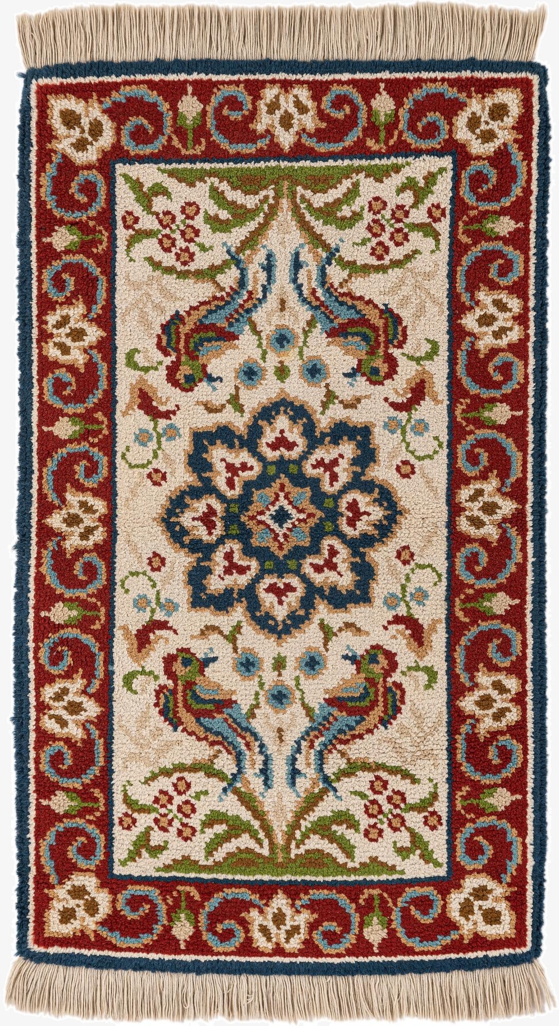 2' 10 x 4' 10  Hand Knotted Jaipur Agra Wool Rug