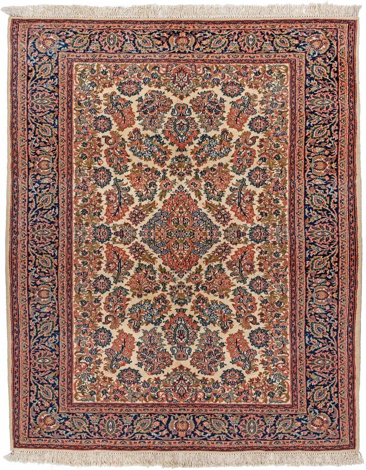 Detail image of 4' 1 x 6' 3 Hand Knotted Jaipur Wool Rug