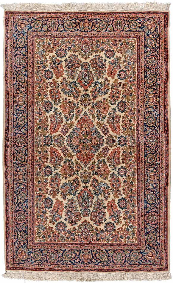 Detail image of 4' 1 x 6' 3 Hand Knotted Jaipur Wool Rug