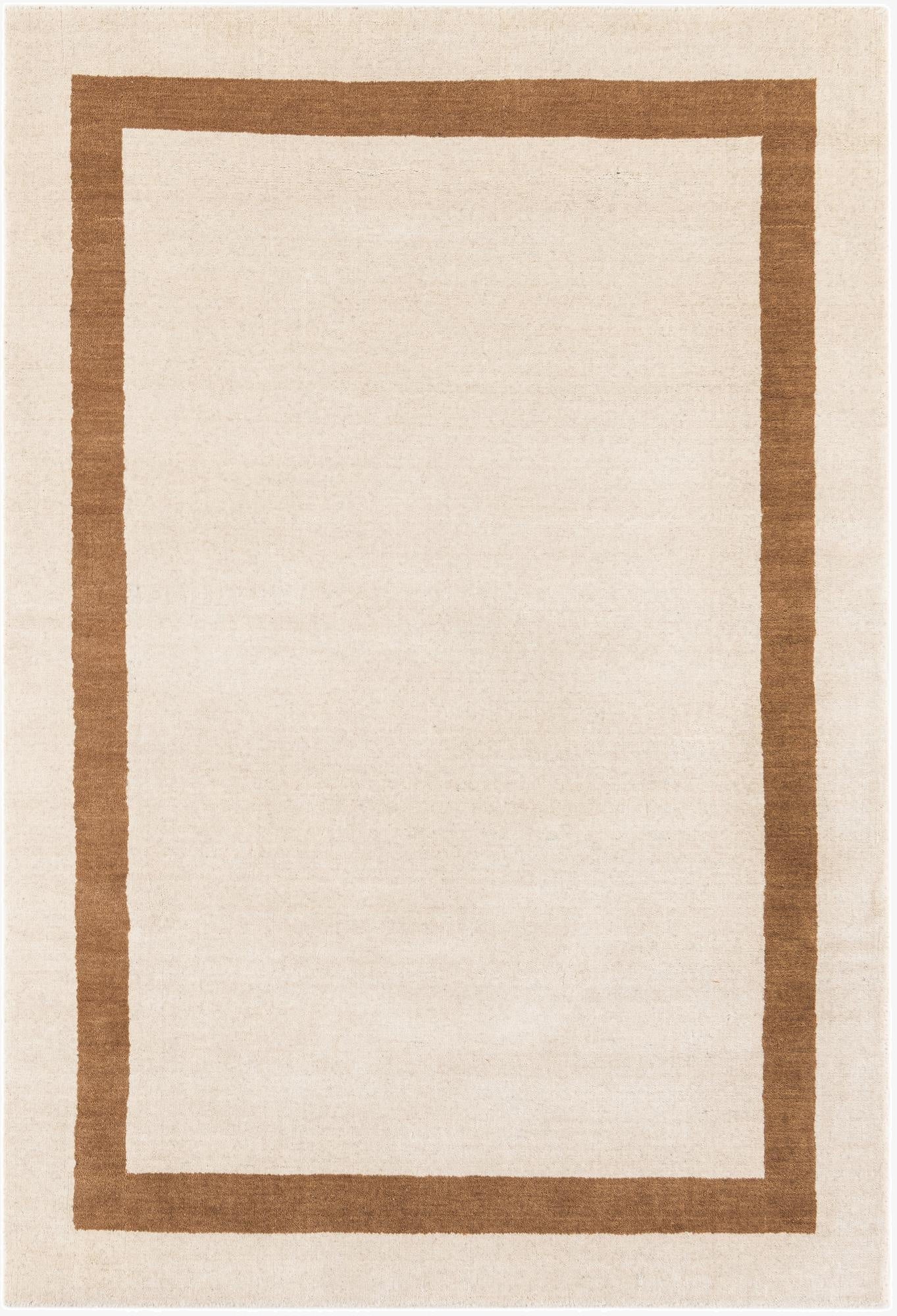 4' 1 x 6' 1 Jill Zarin Border Wool Rug
