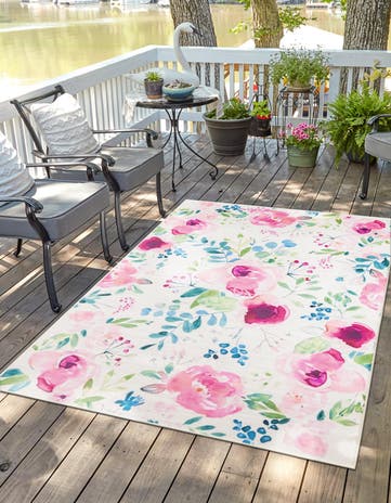 2' x 3' 1 Easy-Clean Jill Zarin Caribbean Indoor / Outdoor Rug
