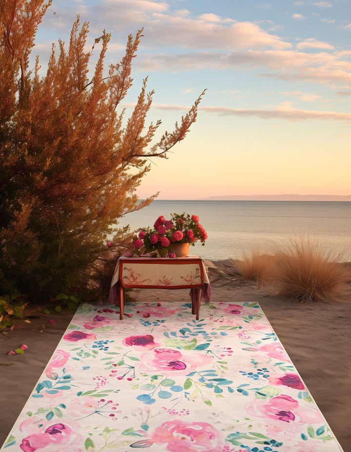 10' x 13' Easy-Clean Jill Zarin Caribbean Indoor / Outdoor Rug