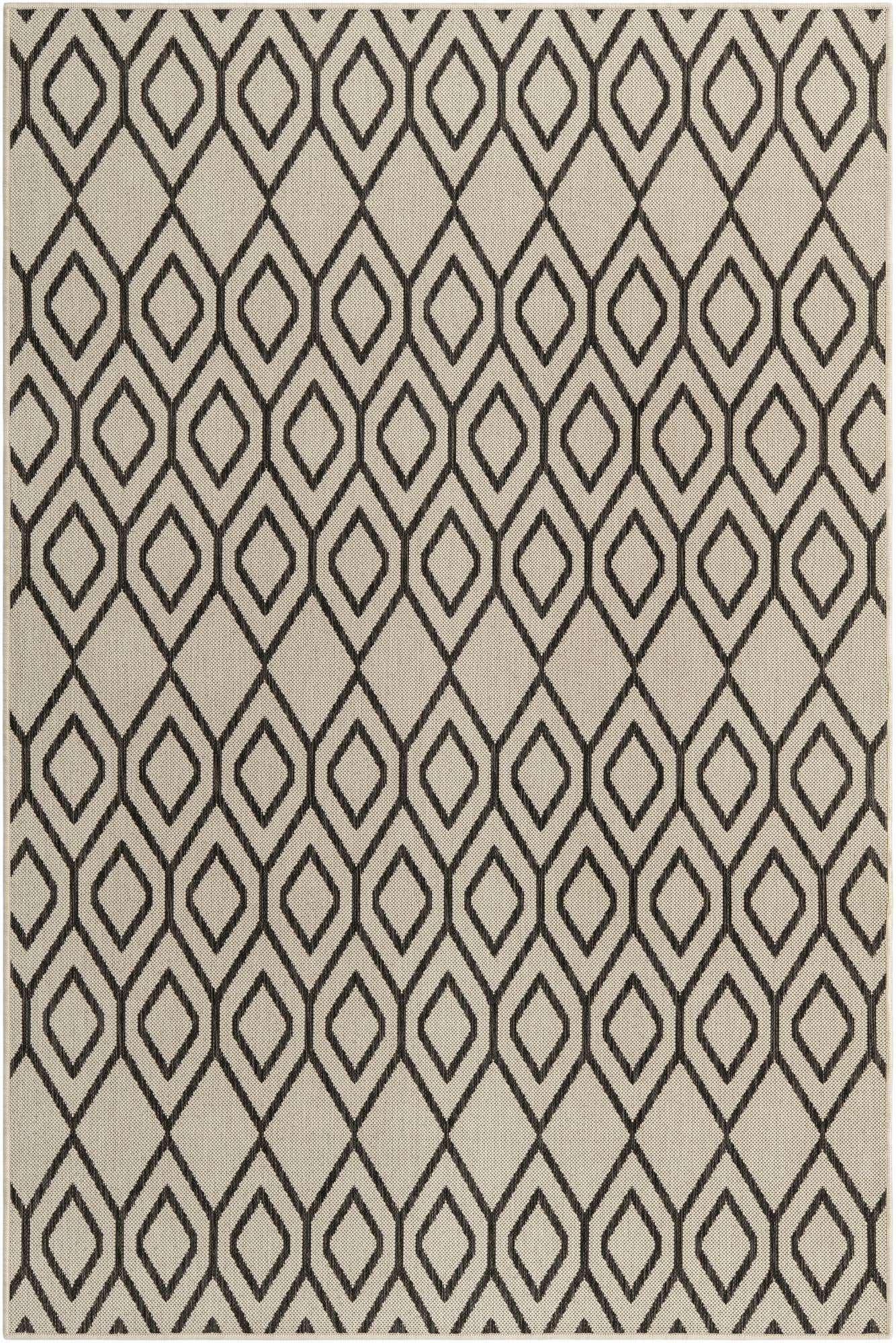 Custom Ivory Easy-Clean Jill Zarin Indoor / Outdoor Rug