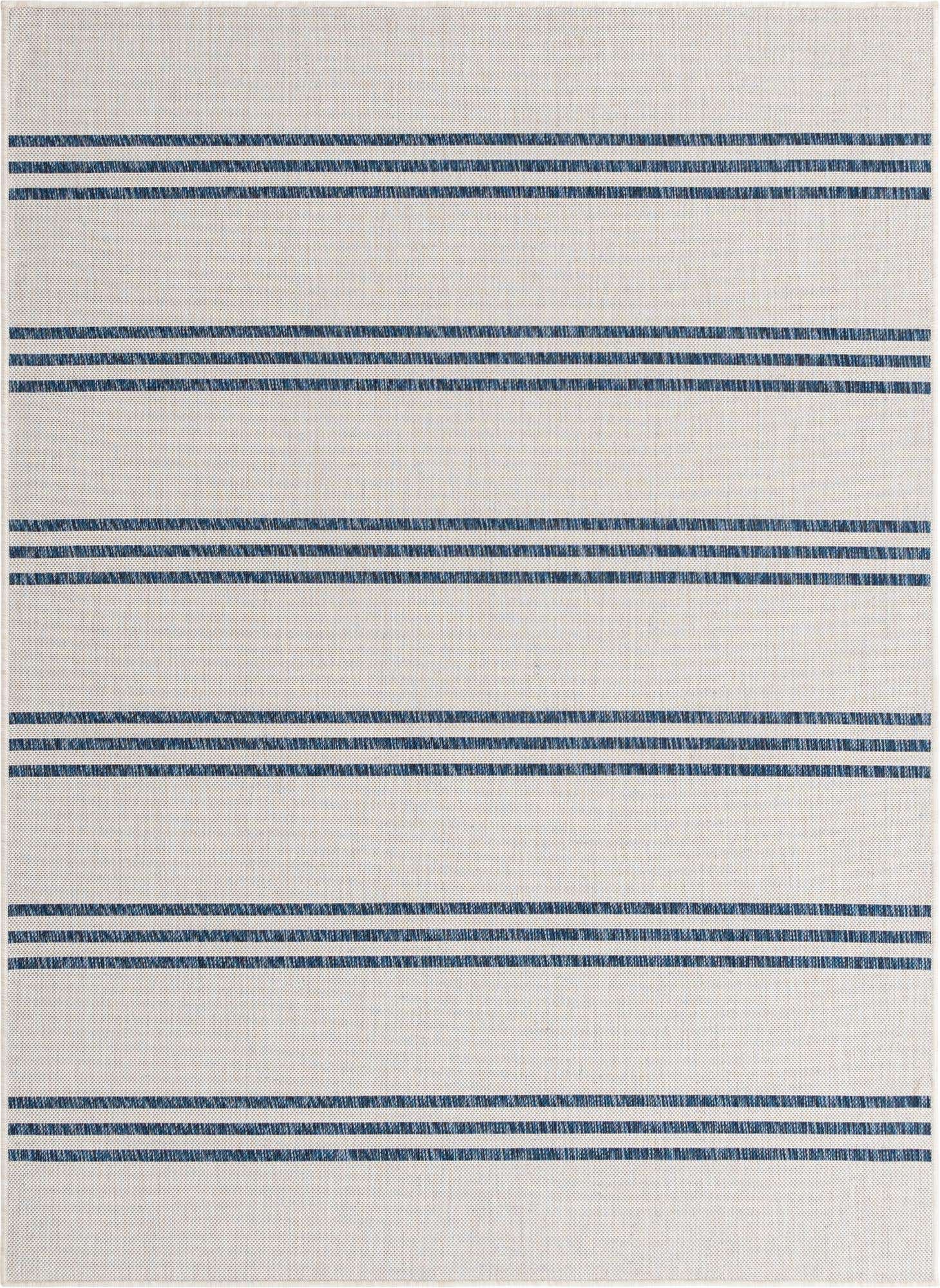 Custom Ivory Easy-Clean Jill Zarin Indoor / Outdoor Rug