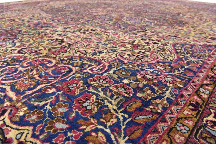 8' 9 x 11' 8 Hand Knotted Kashan Persian Wool Rug