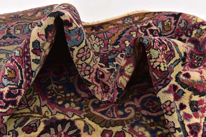 8' 9 x 11' 8 Hand Knotted Kashan Persian Wool Rug
