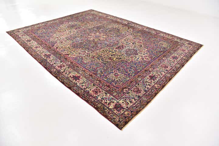 8' 9 x 11' 8 Hand Knotted Kashan Persian Wool Rug