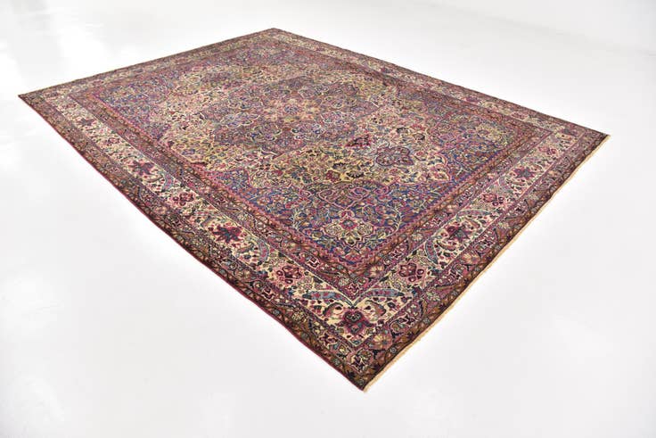Detail image of 8' 9 x 11' 8 Hand Knotted Kashan Persian Wool Rug