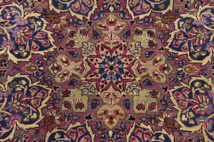 8' 9 x 11' 8 Hand Knotted Kashan Persian Wool Rug