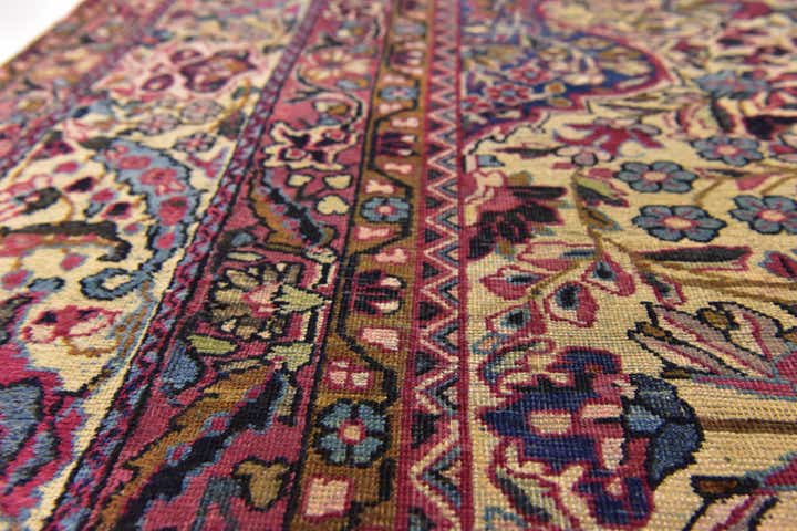 8' 9 x 11' 8 Hand Knotted Kashan Persian Wool Rug