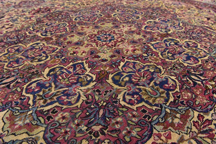 8' 9 x 11' 8 Hand Knotted Kashan Persian Wool Rug