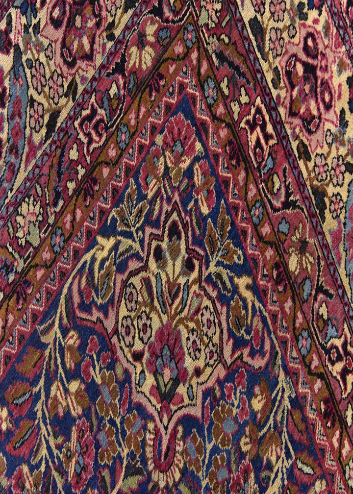 8' 9 x 11' 8 Hand Knotted Kashan Persian Wool Rug